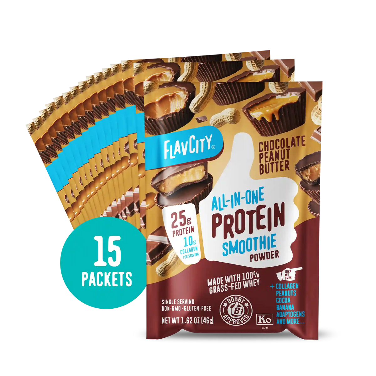 Chocolate Peanut Butter Protein Smoothie Packets